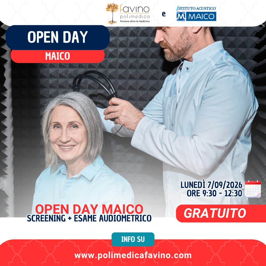 Open Day Maico screening e esame audiometrico gratuito Polimedica Favino 7 settembre 2026