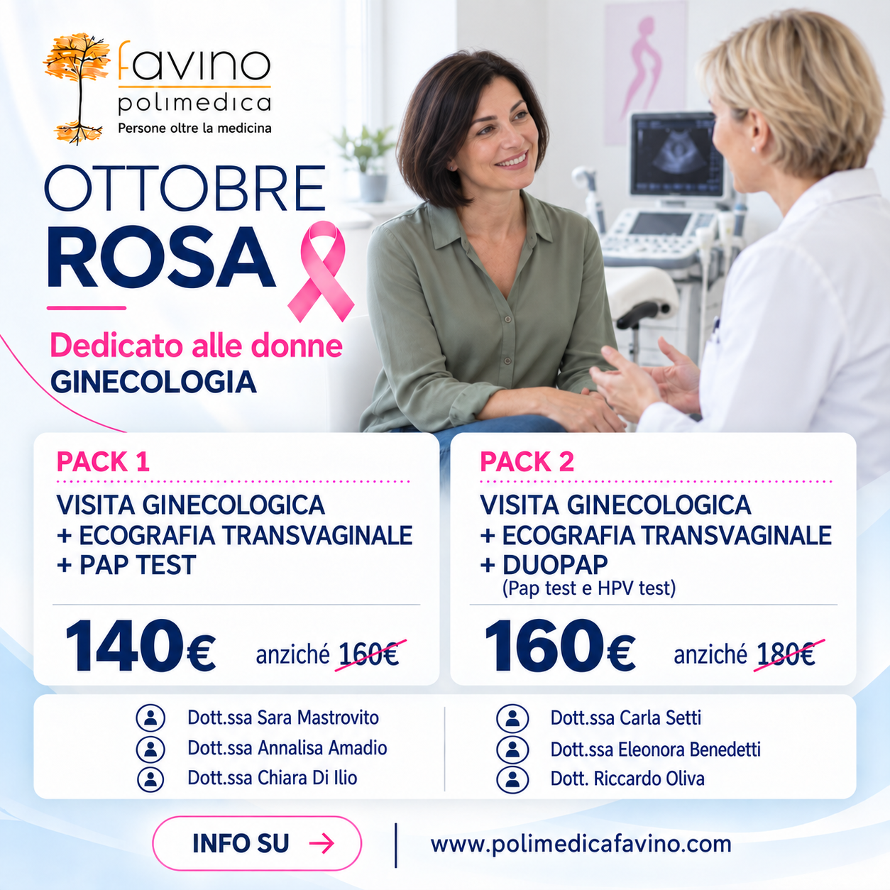 Ottobre Rosa 2026: promozione ginecologia