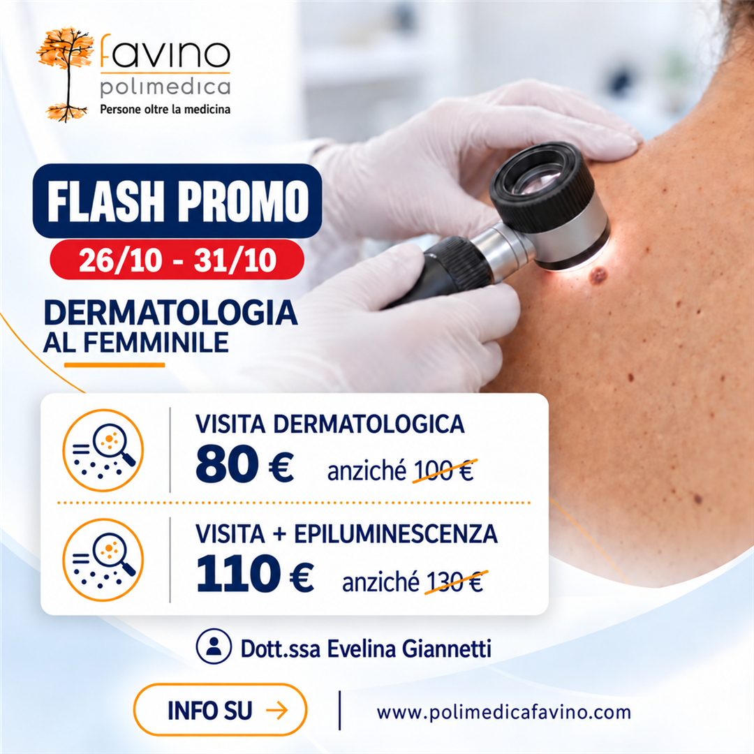 Flash Promo Dermatologia al Femminile dal 26 al 31 ottobre 2026