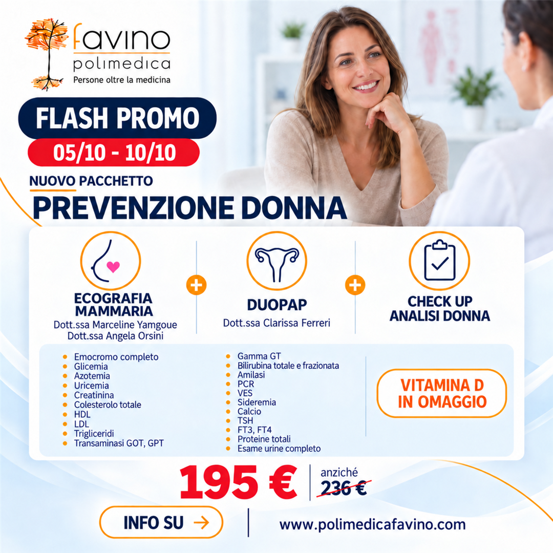Flash Promo Prevenzione Donna dal 5 al 10 ottobre 2026